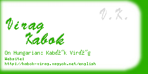 virag kabok business card